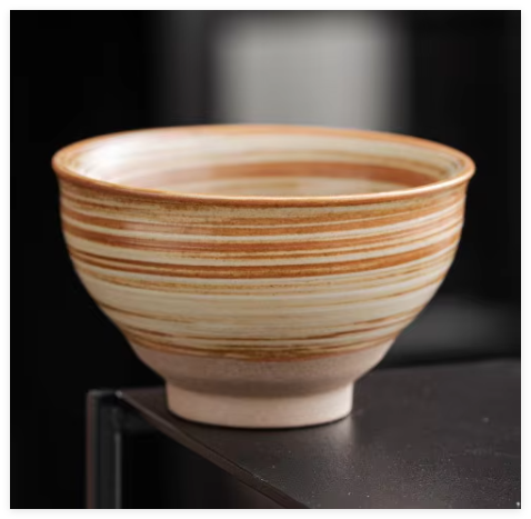 Handmade textured stoneware-drawstring cup
