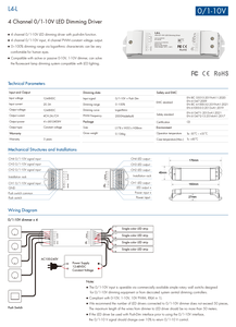 L4-L 4 Kanal 0-10V 1-10V LED Dimmer LED Dimmen Treiber PWM LED-Controller - Product Image 4