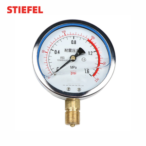 Các nhà sản xuất trực tiếp cung cấp 1.6mpa Brass chủ đề kết nối áp kế thép không gỉ Glycerin điền đo áp suất - Product Image 3