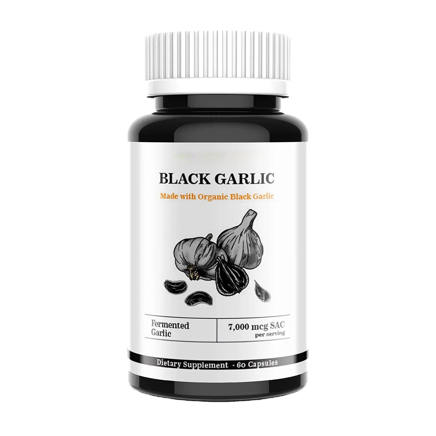 개인 상표 천연 검은 마늘 캡슐 건강 보조 식품 및 강력한 마늘 Allium sativum 보충