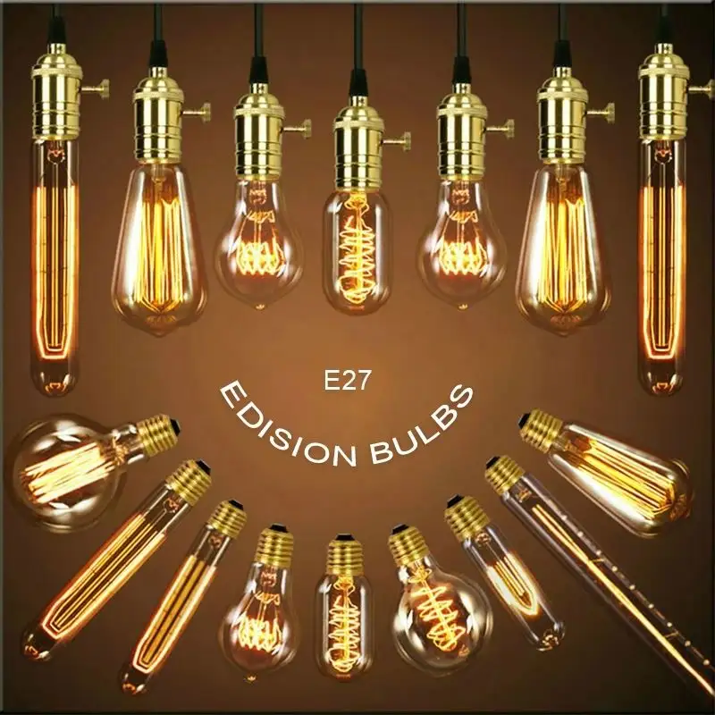 New Style Braun glas Verkaufen Sie gut Vintage Edison Licht Globe G80 G95 Carbon LED Glühbirne 40Watt 60W E26 E27 V22 Vintage