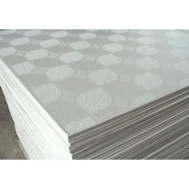 Plaque de plâtre en aluminium PVC face en papier Plaques de plâtre pour plafond Prix Plafond de gypse