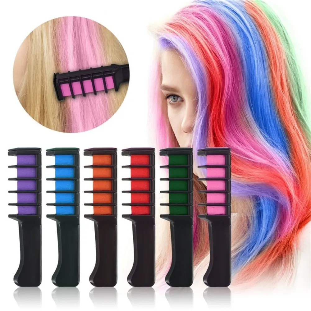 Kit de coloração de cabelo, kits de tintura para cabelo, 6 cores, descartável, uso pessoal, para festa, salão de beleza