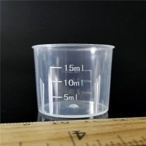 Ouyi Measuring <strong>Cups</strong> 15ml/30ml Transparent Plastic Double-scale Medicine Measuring <strong>Cup</strong> for Measure Amount of Liquid and Samples - Product Image 1