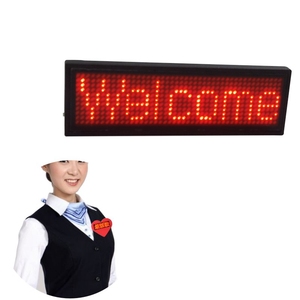 Segnaposto a LED personalizzato in fabbrica con Badge a LED indossabile distintivo con nome a LED promozionale del prezzo principale per la festa - Product Image 6