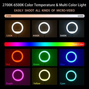 RL-18 18 inç RGB halka ışık LED fotoğraf stüdyosu canlı dolgu ışığı ile uzaktan kumanda Tripod Livestream için Tiktok makyaj - Product Image 2