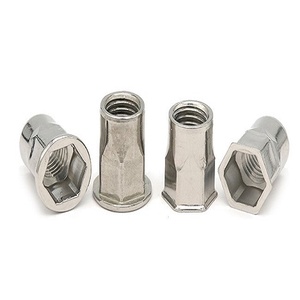 Altıgen somun perçin/yarım hex kör perçin somun somun perçin paslanmaz çelik Rivnut metrik SS304 dişli ekler nutsert - Product Image 3
