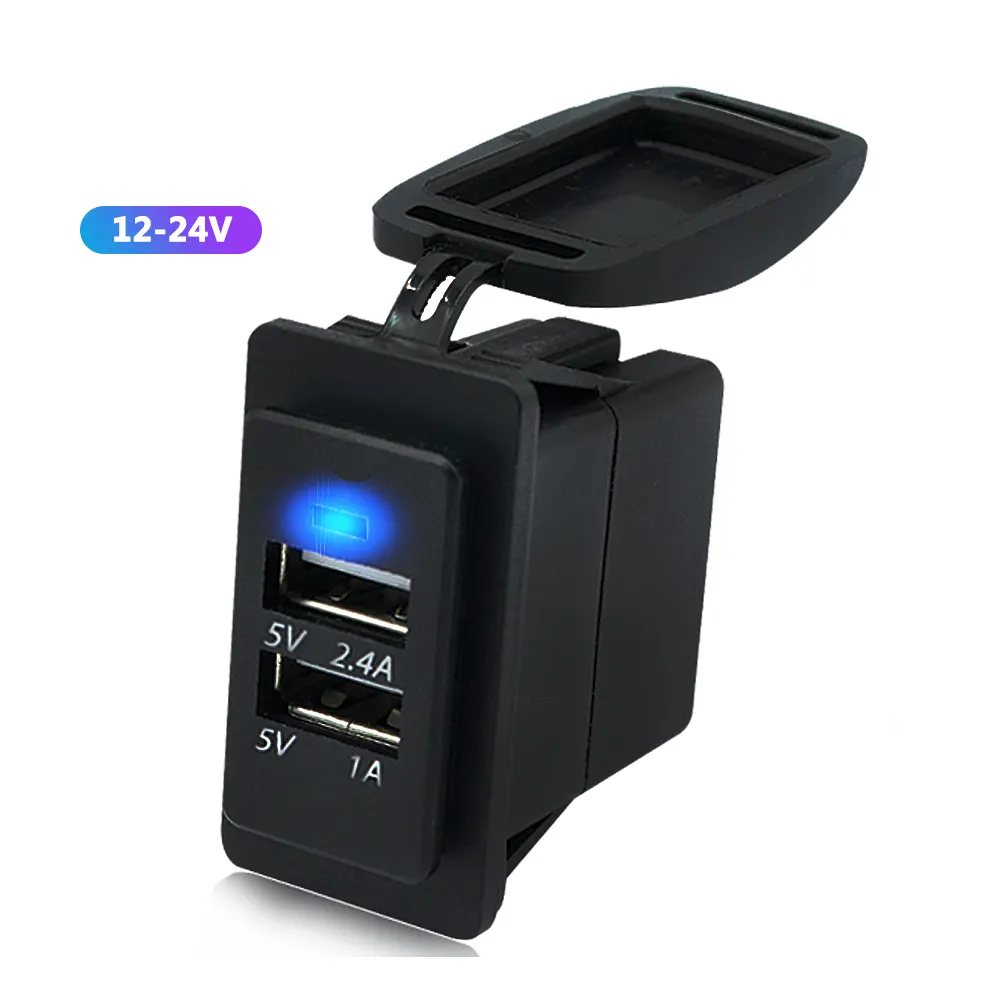 Amomd CE Rápida 2 Portas RV USB Porta Soquete 12-24V para Navio Caminhão com LED Preço de Fábrica Venda Quente Plugs & Sockets