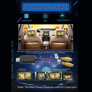 Adaptador de salida de vídeo USB a Cvbs a cable de interfaz RCA Entrada USB Salida de vídeo de 2 puertos a accesorios de radio de coche Reproductor de Android TV - Product Image 3