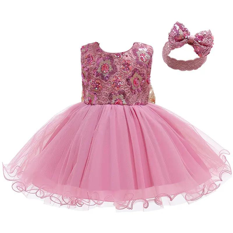 Lzhlzh — robe princesse de 1er anniversaire pour petite fille, tenue de soirée, motif floral, vêtement de mariage, pour enfants