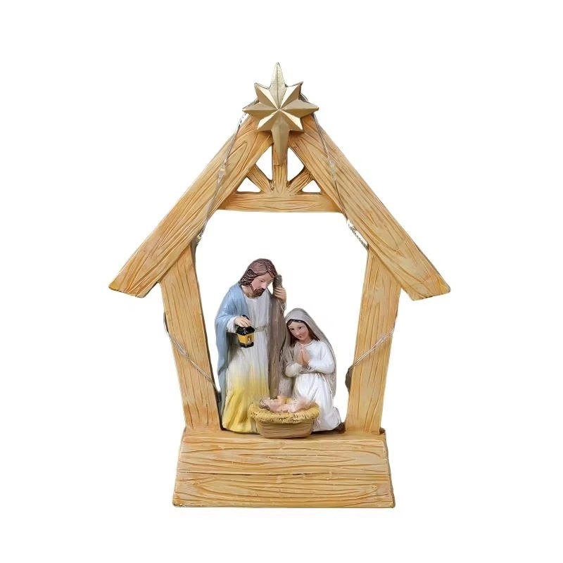 White holy family three-person WITH LAMP