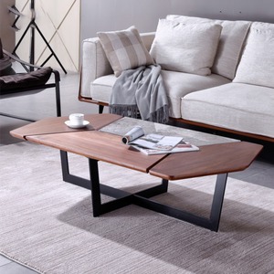 Living Room Furniture Retro <strong>Multi</strong> <strong>Function</strong> Unique Shape Two-Tone Color Palette Coffee <strong>Tables</strong> Mdf With Walnut Veneer Top - Product Image 1