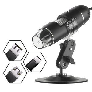 3 In 1 Uface face nterface igigtal icamamera con Android yype 1600X orortable leclectronic pair epair Microscopio - Product Image 2
