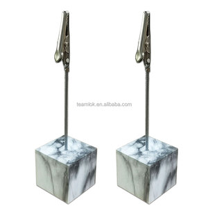 Kẹp Giữ Bản Ghi Nhớ Hình Khối Đá Cẩm Thạch | Kẹp Giữ Bản Ghi Nhớ Ảnh | Kẹp Cá Sấu Ghi Nhớ Hình Vuông 3X3 Bằng Acrylic - Product Image 2