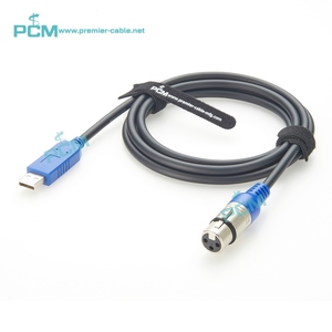 RS485 USB para XLR 3Pin Feminino DMX512 Conversor Cabo para Stage Light Equipment <span class=keywords><strong>Controller</strong></span> <span class=keywords><strong>DMX</strong></span> Dimmer Control com Chip FTDI 6ft - Product Image 4