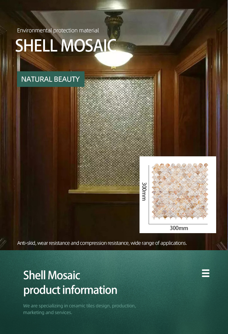 colorful seamless sector natural shell backsplash and bathroom wall Irregular mosaic tile