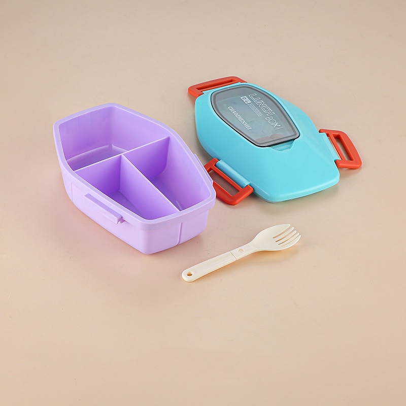 blue, purple, 920ml, plastic, light, food box, 60 boxes