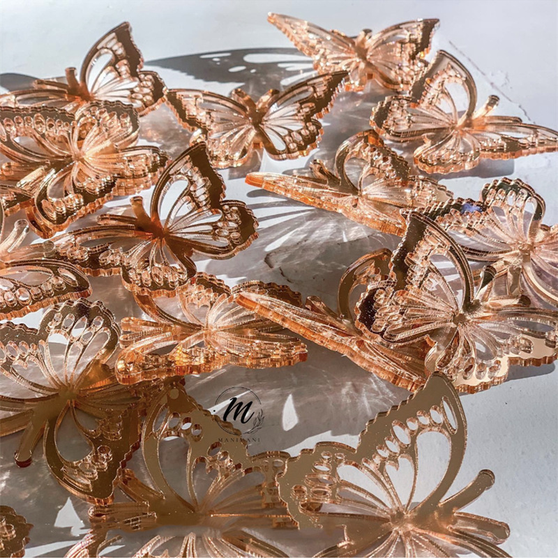 10 pezzi in oro rosa (5 cm di larghezza, 6 cm di altezza)
