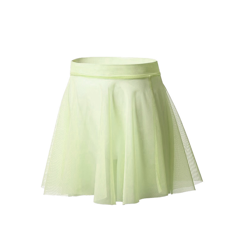 Jupe en maille vert citron