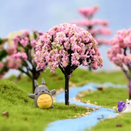 Giardino ornamentale paesaggio alberi del fiore del fiore artificiale 8 centimetri in miniatura albero di ciliegio