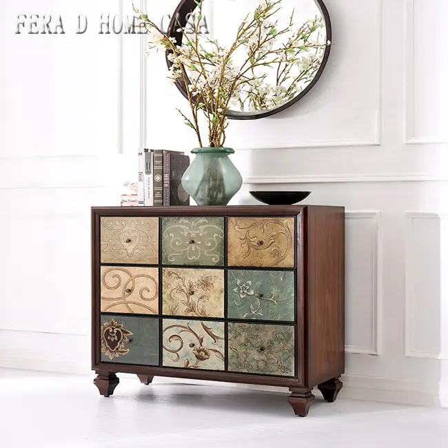 Modern design italian console table america wood painting designer console table
