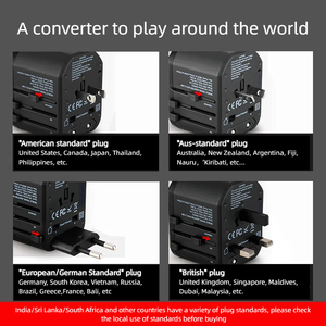 <strong>World</strong> Travel Adapter with 2 USB 3.4A <strong>Output</strong> Ports 8A Rated Current Spot Goods - Product Image 4