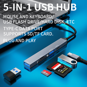 5 IN 1 tipo C mozzo ADS-806c con SD TF Card Reader Dock Station per Computer Notebook telefono portatile Multi adattatore 5 porta USB C Hub - Product Image 5