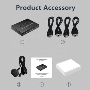 USB2.0开关选择器4x4 USB KVM切换器4台计算机共享4台设备，用于键盘鼠标打印机4端口USB集线器 - Product Image 4