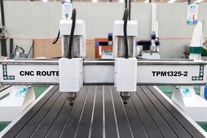TechPro 1325 1530 <strong>CNC</strong> Aluminum Acrylic Wood Cutting Engraving <strong>Machine</strong> 3 Axis Double Head <strong>Cnc</strong> <strong>Router</strong> <strong>Machine</strong> with Vacuum Table - Product Image 3
