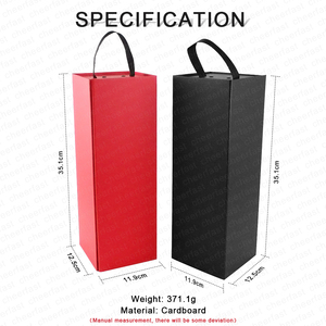 Nuovo Design facile da trasportare scatola di bottiglia di vino in cartone scatola di colore personalizzato pieghevole per il vino