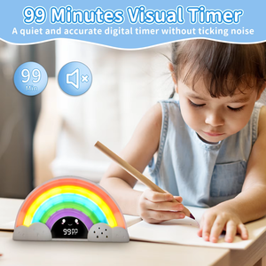 I nuovi bambini imparano il Timer con Timer arcobaleno promemoria per il conto alla rovescia multifunzione studiano la lampada con Timer digitale autogestita - Product Image 5