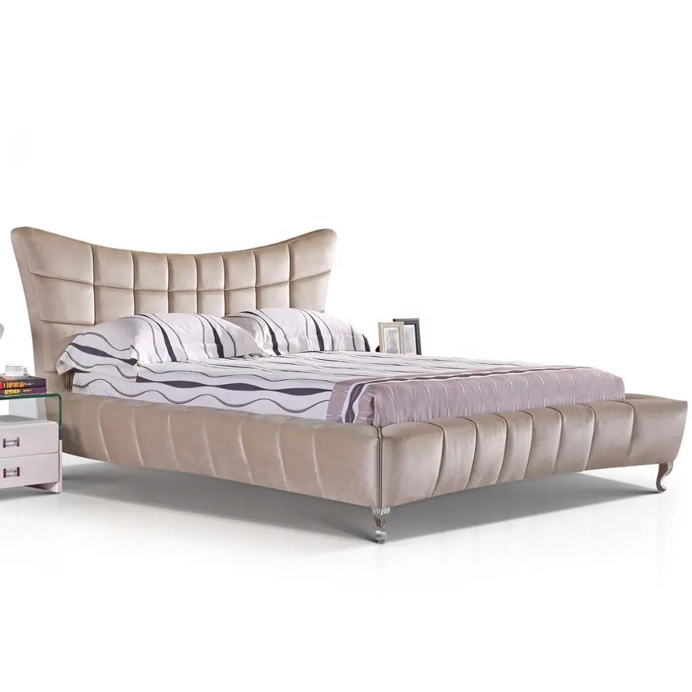 Quarto funiture confortável design de cama divan com o mais recente design de cama dupla