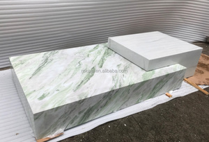 意大利长方形创意茶几豪华现代石板方形转角桌客厅边桌 - Product Image 2