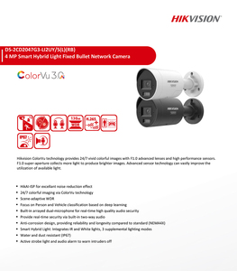 Colvu 3.0 IP 4mp hik ccctv מצלמה DS-2CD2047G3-LI2UY/sl 2.8 מ "מ cmos חיישן ראיית לילה אזעקת 4K פתרון תומך כרטיס זיכרון
