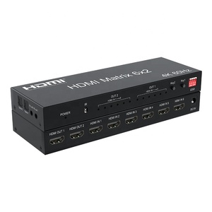 6x2用于2.0矩阵4K60HZ光学音频电视切换器6进2出会议视频，用于消费电子商店 - Product Image 1