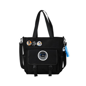 Bolsa de lona de gran capacidad para estudiantes, bolsa de tutorial portátil de alto nivel de apariencia, bandolera de mano de un solo hombro - Product Image 1
