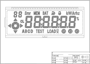Benutzer definierte LCD-Anzeige grün 7 Segment 6-stellige Meter LCD-Bildschirm - Product Image 6