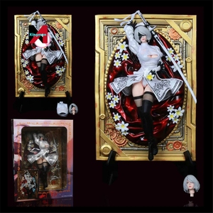 2 stilleri 28.5CM Yorha No.2 tip B Anime Nier otomata 2B PVC şekil eylem heykelcik koleksiyon modeli oyuncak bebekler - Product Image 5