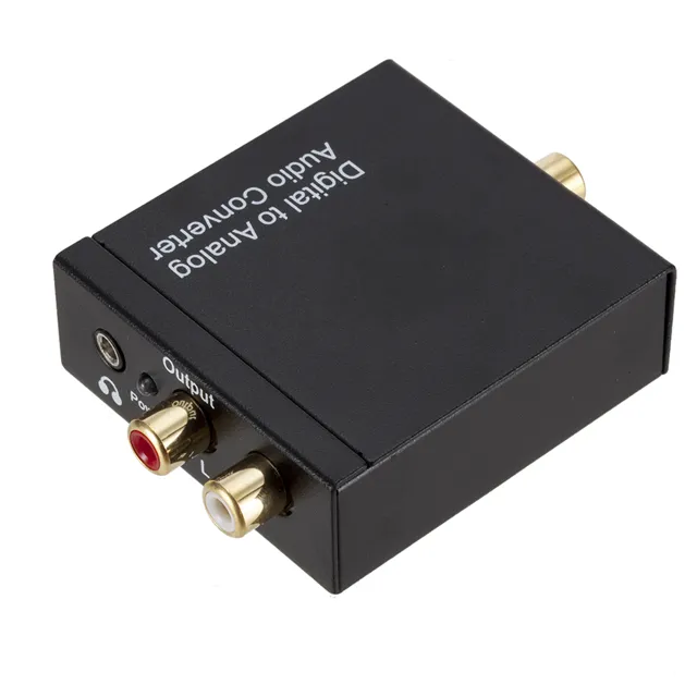 DAC Digital SPDIF Optical to Analog L/R RCA Converter Toslink Optical to 3.5mm Jack Adapter Digital to Analog Audio Converter