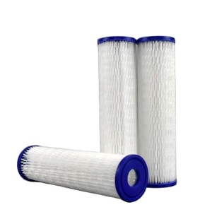 Ön filtrasyon pp PET su filtresi saf su arıtma sistemi için 20 mikron polyester pilili kartuş - Product Image 1