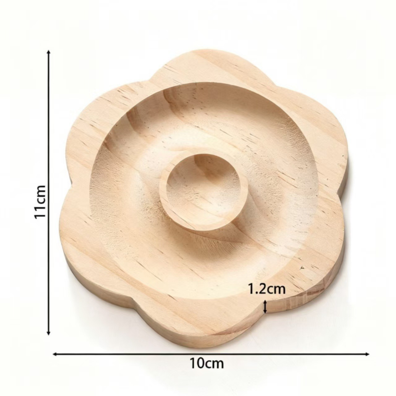 Plateau à bracelets en bois - motif floral