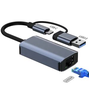 Functional USB3.0 Type C <strong>to</strong> RJ45 Gigabit Network Adapter 1000Mbps Stable Transmission - Product Image 1