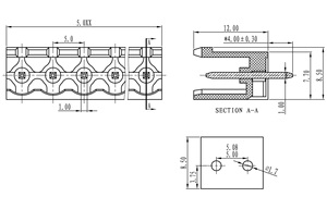 5,0 MM KF2EDGR 5,08 5,0 2P 3P 4P 5P 6P 7P 8P 9P 10P 11P 12P PCB PLUG-IN TEMINAL BLOCK 2EDGR 5,0mm PIN MSTB 2,5 - Product Image 2