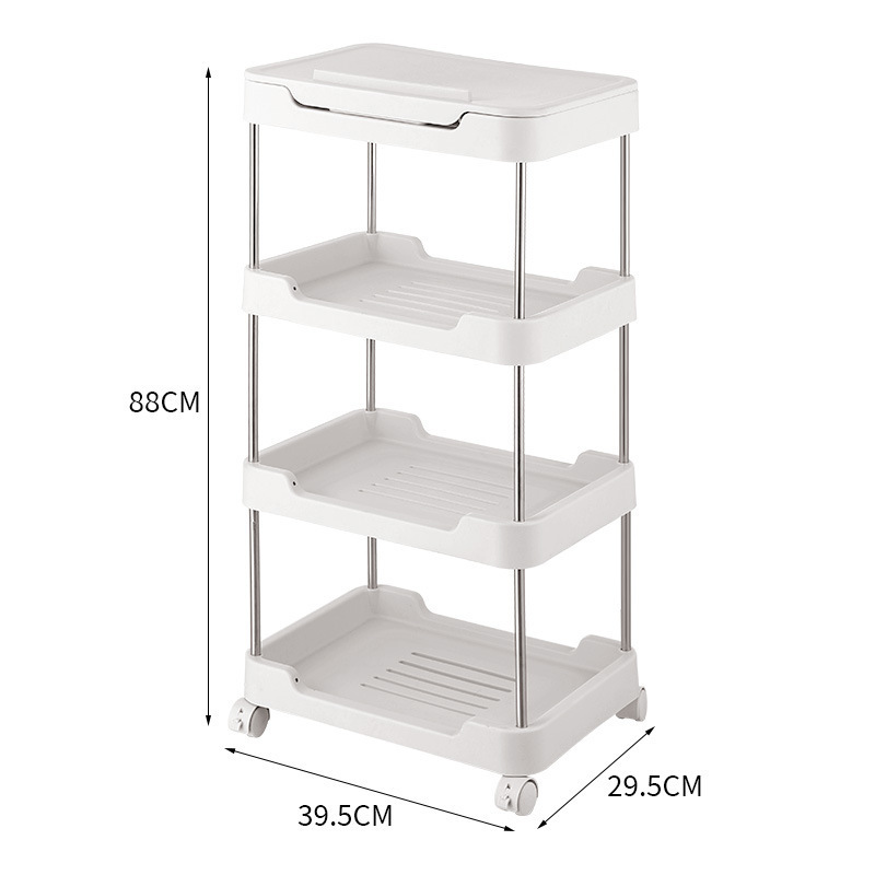 Ash White Four-Tier Shelf