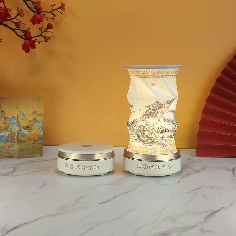 White-fuchun mountain residence figure-rotating bluetooth