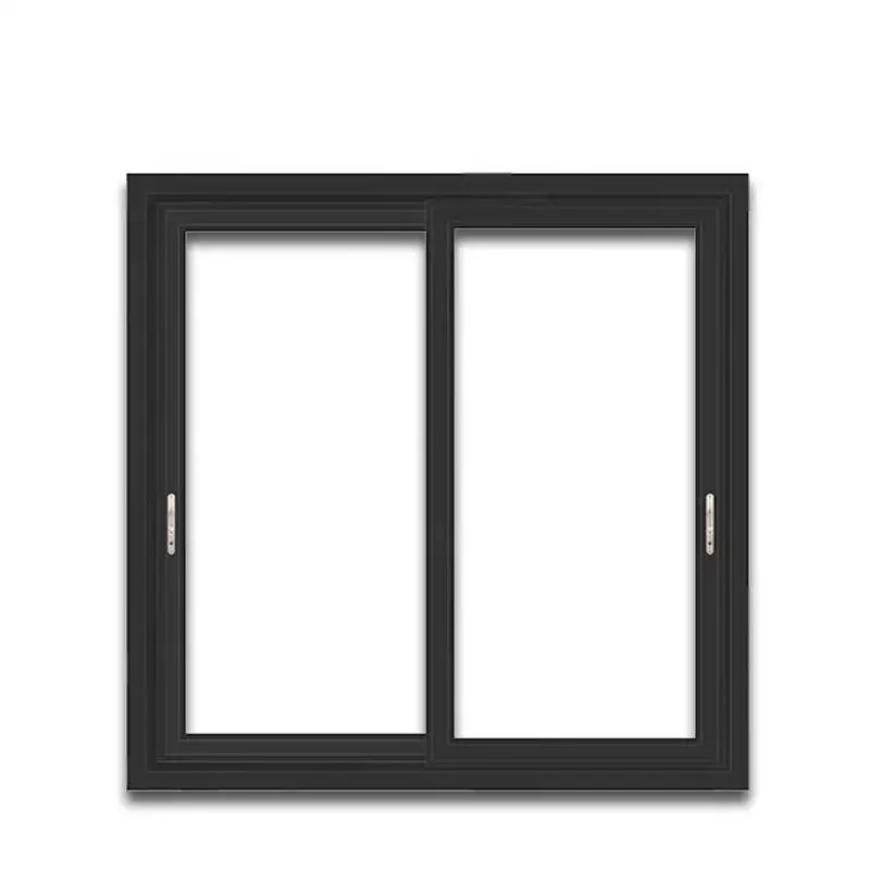 Окна из алюминиевого сплава матовый черный профиль отражающее стекло раздвижные окна