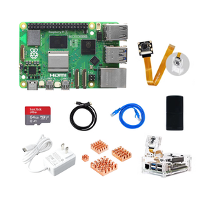 Gran oferta Raspberry Pi 5 4GB 8GB Kit básico de inicio opcional + fuente de alimentación opcional + carcasa acrílica + MIPI + cámara de alta definición CSI