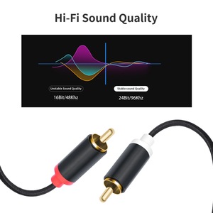 USB tipo C a Dual RCA R/L Y Splitter Cable estéreo Chip DAC incorporado Línea de audio duradera para Smartphone Laptop Amplificador Altavoz - Product Image 5