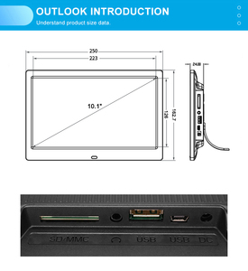 Ses video döngü oynatma ile ticari 10 inç gif dijital resim fotoğraf çerçevesi tv ekran - Product Image 6