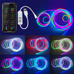 5V Full-Color Running Horse Flexibler Neonlicht streifen mit LED-USB-Schnitts telle für bunte Musik für Bluetooth APP DIY Design